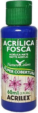 Tinta Acrílica Fosca Azul Turquesa - 501 - 60ml - Indicada para Artesanato - Tinta acrilica para Madeira, Papel, Cerâmic