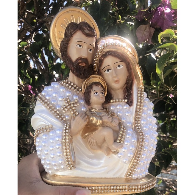 Sagrada família Perolada Luxo 20cm — imagem 2 de 2