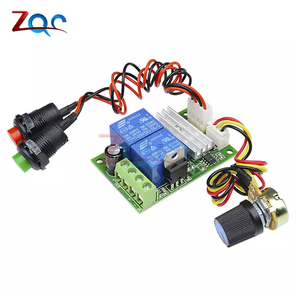 modulo relé reversível pwm dc 6v-28v  controlador de velocidade do regulador de motor pwm dc 12v 24v 3a 21khz