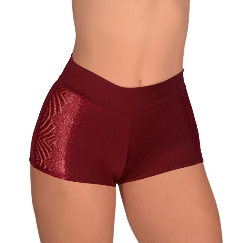 Short Calcinha sensual  Renda Cintura Alta em Oferta na Shopee