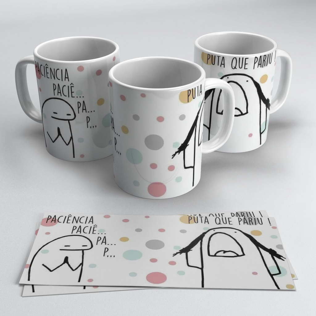 Caneca Porcelana personalizada Xícara Flork Meme Shopee Brasil