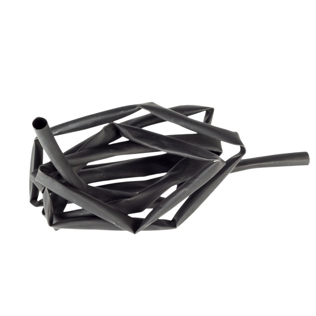 Tubo Espaguete Termo Retrátil Conduite 3,2mm Com 1 Metro Preto Macarrão Anti Chama Isolante Isola Chicote Fios Cabo
