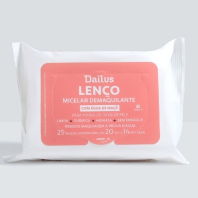 Lenço Micelar Demaquilante Vegano Dailus