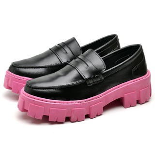 Sapato Mocassim Dubuy Oxford Feminino Sola Colorida Tratorado 1404FG