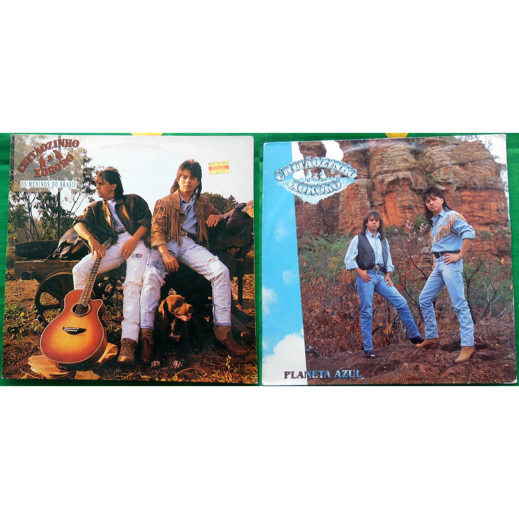 2 Lps Chitãozinho E Xororó 1989 E 1991 Planeta Azul Encarte