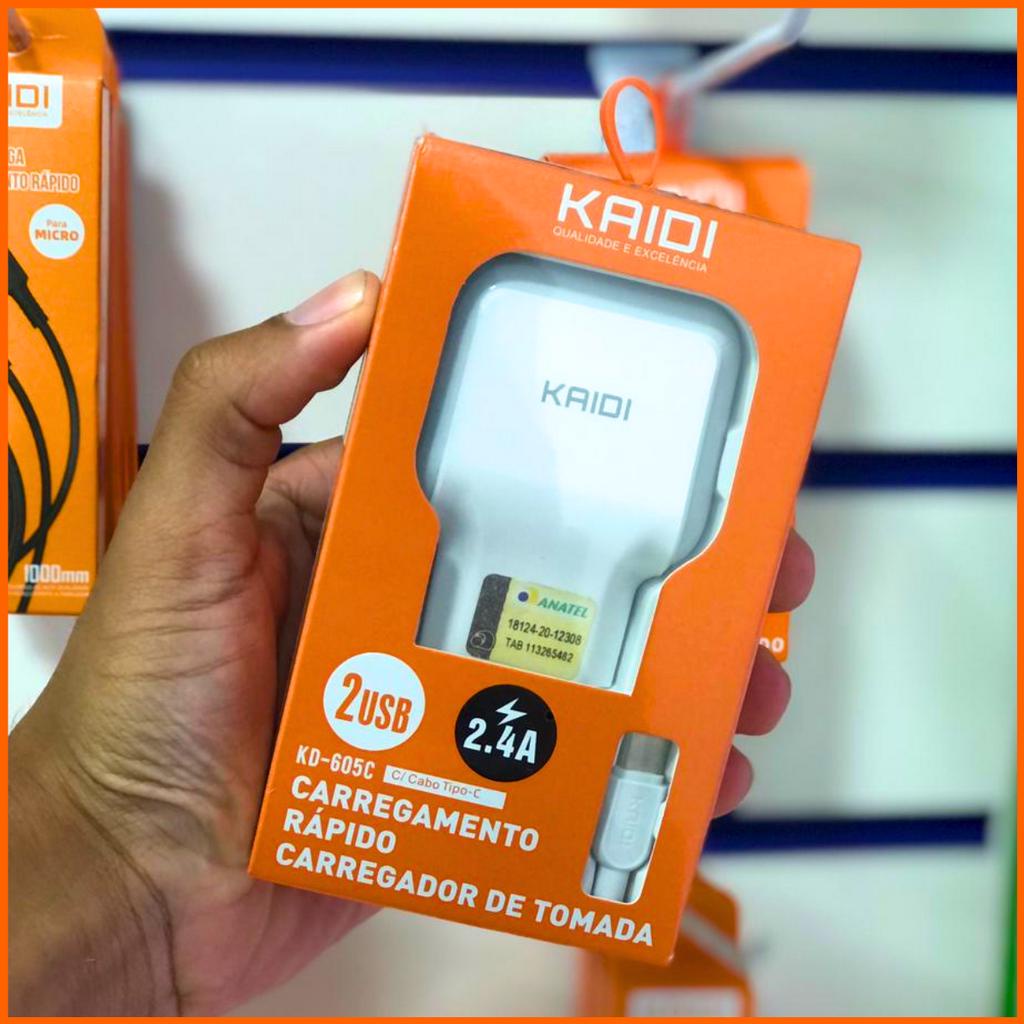 Carregador tipo c turbo cabo com entrada tipo c carregador xiaomi celulares Cabo tipo c carregador kaidi ENVIO DENTRO DE 24h