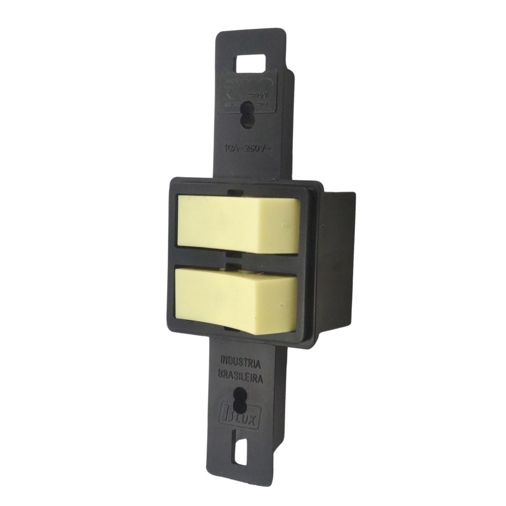 Blux Gris Interruptor Duplo 2SP para Condulete