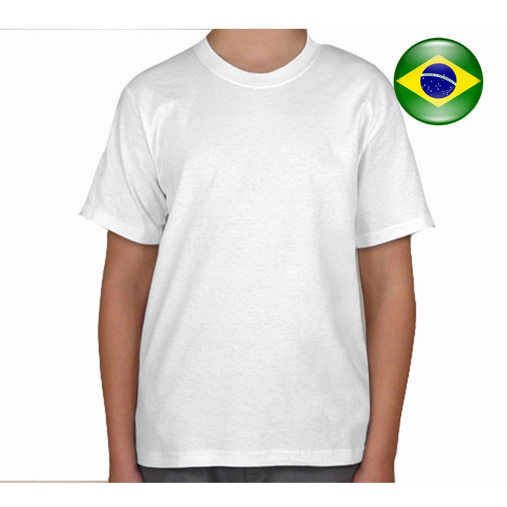 CAMISETA INFANTIL 100% POLIESTER PARA SUBLIMAÇÃO em Oferta na Shopee