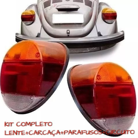 Par De Lanterna Fusca 1500 79/ Fafa 80/98 Tricolor em Oferta na Shopee