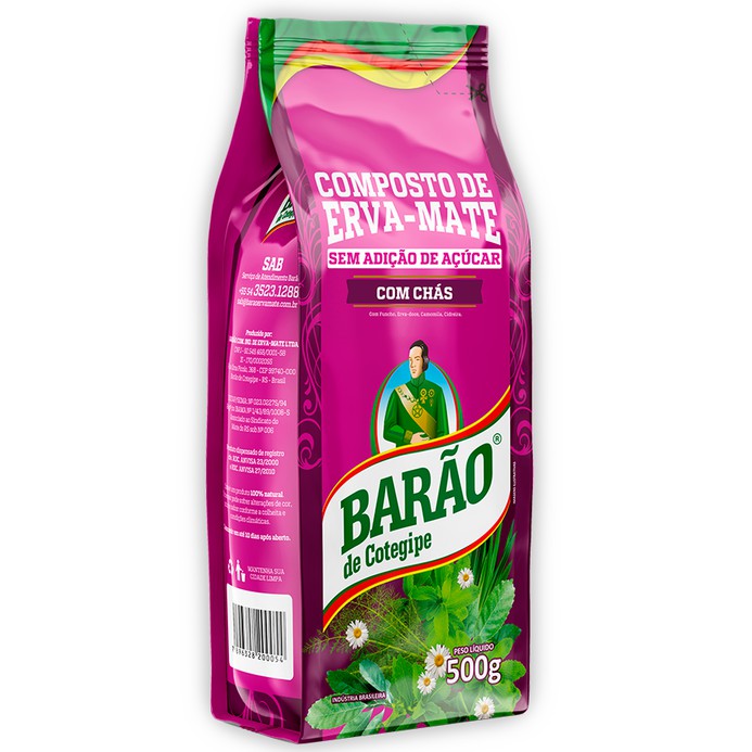 Erva Mate Chimarrão Barão De Cotegipe Composto De Erva-mate E Chás 500g