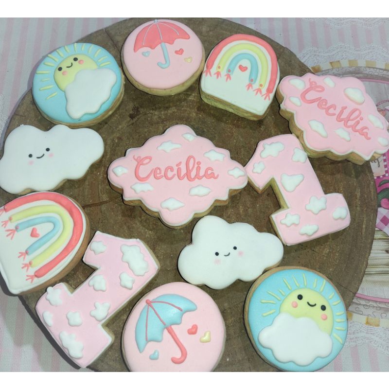 Bolachas decoradas - 365 sorrisos / Personalizados em Oferta na Shopee