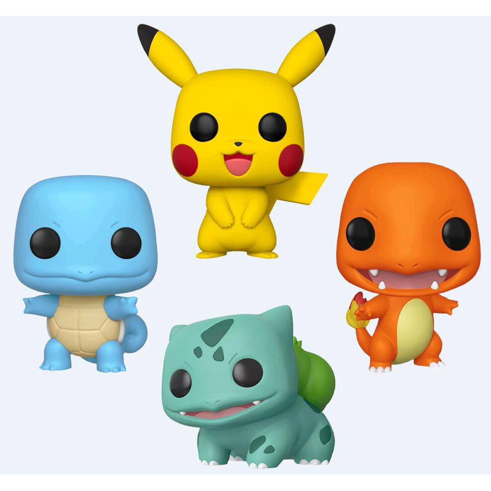 FUNKO POP 353 453 455 504 Pokemon Pikachu Bulbasaur Squirtle Figuras PVC Brinquedo