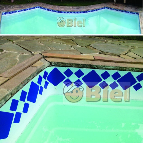 Pastilha Adesiva Decorativo Border 26 Faixas Azulejo Piscina