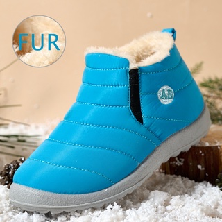 Botas Infantis De Inverno Sapatos De Pelúcia Antiderrapantes De Algodão À Prova D