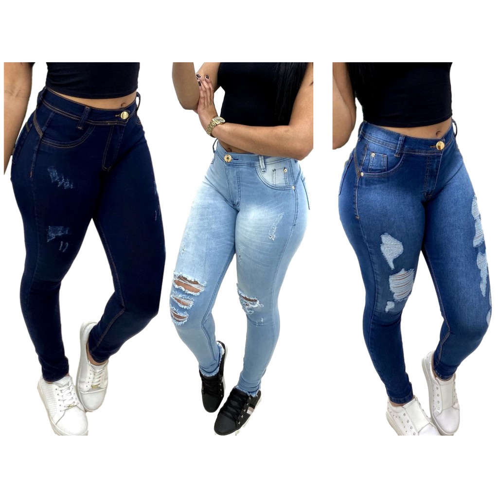 comprar calça jeans feminina cintura alta