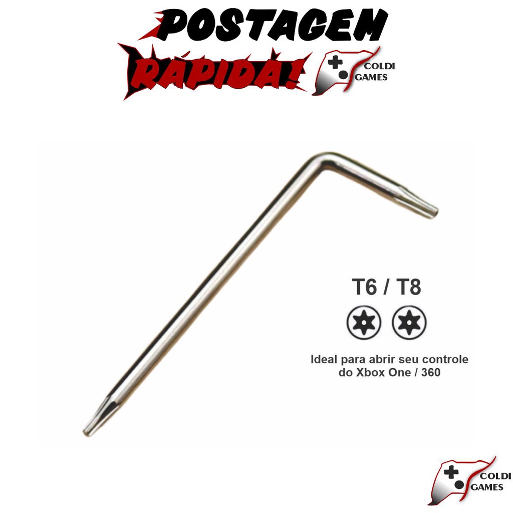01 Chave Torx Dupla T6 e T8 para Abrir Controles de Xbox e Consoles em Oferta na Shopee
