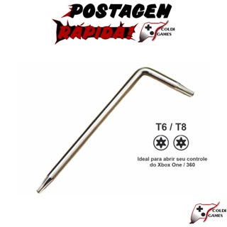 01 Chave Torx Dupla T6 e T8 para Abrir Controles de Xbox e Consoles em Oferta na Shopee