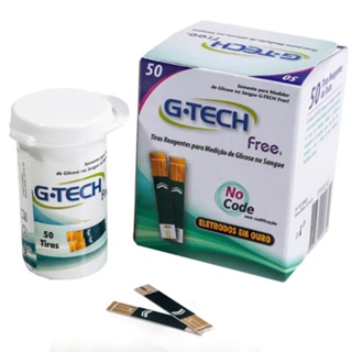 Tiras Reagentes Para Medição G-tech Free Cx C/50 Unidades em Oferta na Shopee
