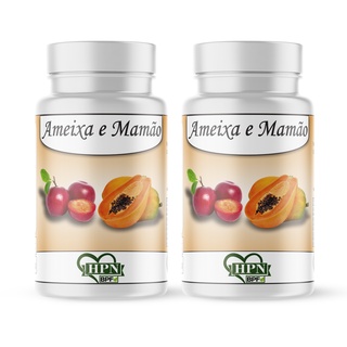 Ameixa e Mamão Digestivo Natural 120 Cápsulas 500mg
