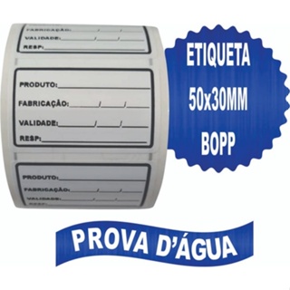 1000 Etiqueta Validade Congelamento Bopp em Oferta na Shopee