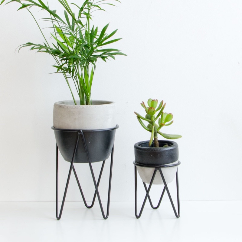 Suporte ferro tripé para vasos planta jardinagem