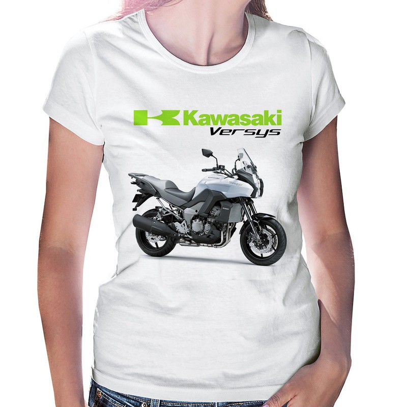 Baby Look Moto Kawasaki Versys 1000 Branca