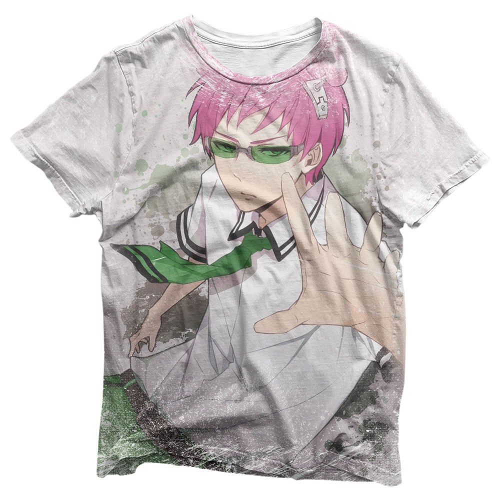  Camisa Kusuo Saiki - Camisas Saiki Kusuo no Psi-nan Estampa Total