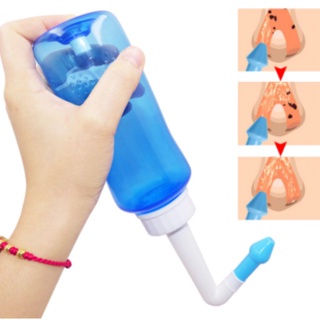 Limpador Higienizador Lavador Irrigador Lavagem Nasal 300 ml 2 bicos adulto e infantil para alergia e sinusite rinite em Oferta na Shopee