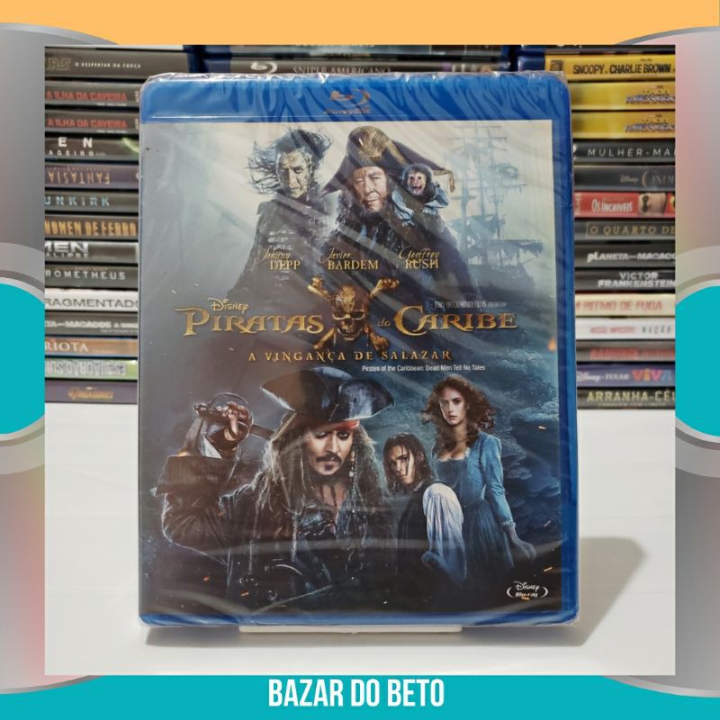 Bluray Filme Piratas do Caribe - A vingança de Salazar (Lacrado)(LEIA A DESCRIÇÃO) Aventura, Fantasia, Ação Elenco: Johnny Depp, Javier Bardem, Brenton Thwaites