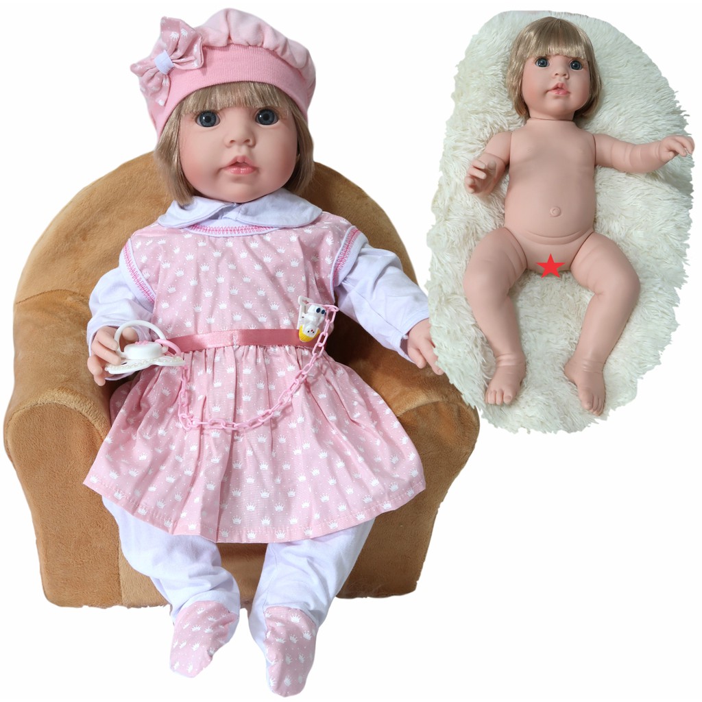 Bebe Reborn Silicone Corpo Vinil Siliconado Completa Presente Dia Das Criancas Shopee Brasil