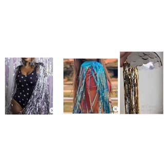 1 Par Ombreira Metalizada Fita De carnaval em Oferta na Shopee