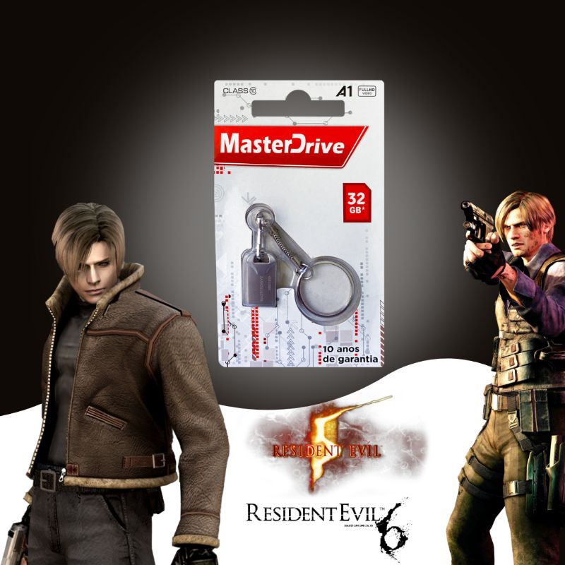 Pendrive MASTER DRIVE 32 GB+ RESIDENT EVIL 5|6 P/ PS3 Desbloqueado e Xbox 360 RGH