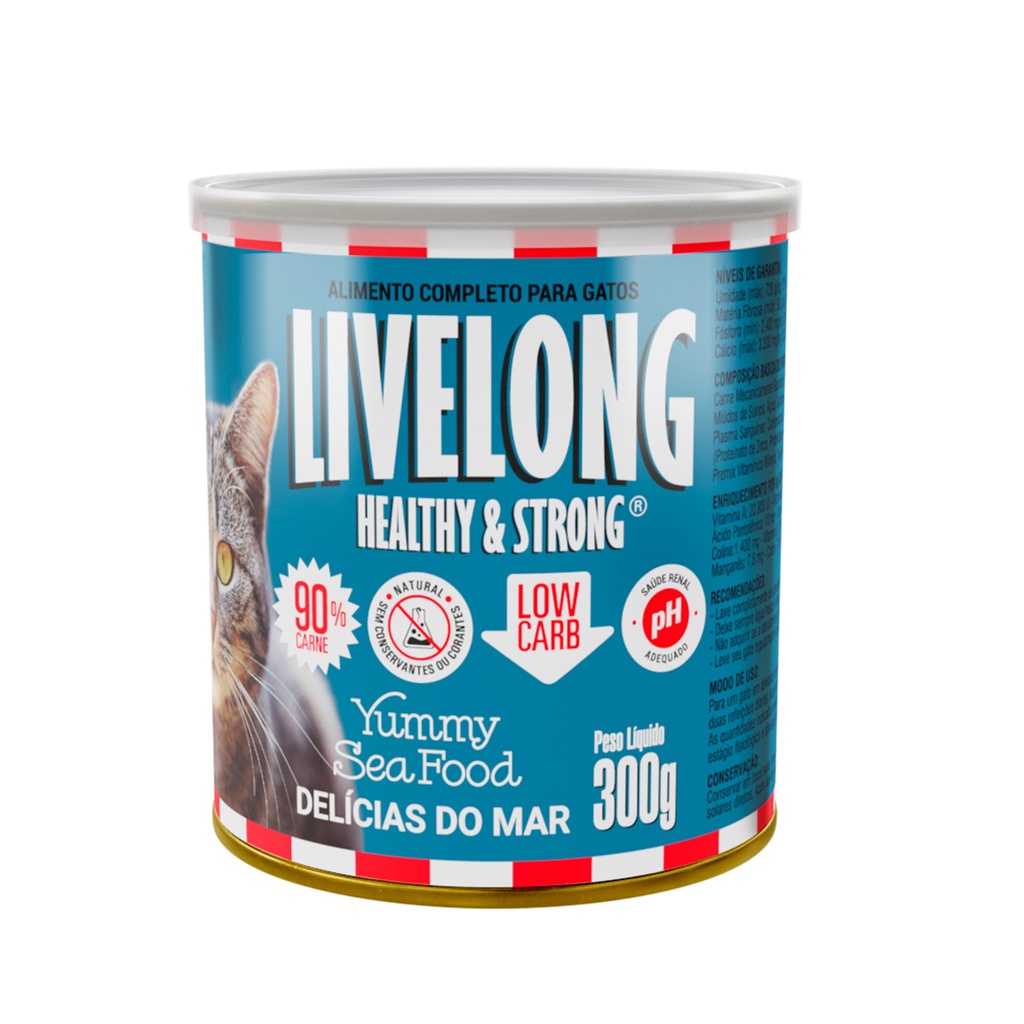 Livelong Gatos - Sabor Delicias do Mar - 300g | Shopee Brasil