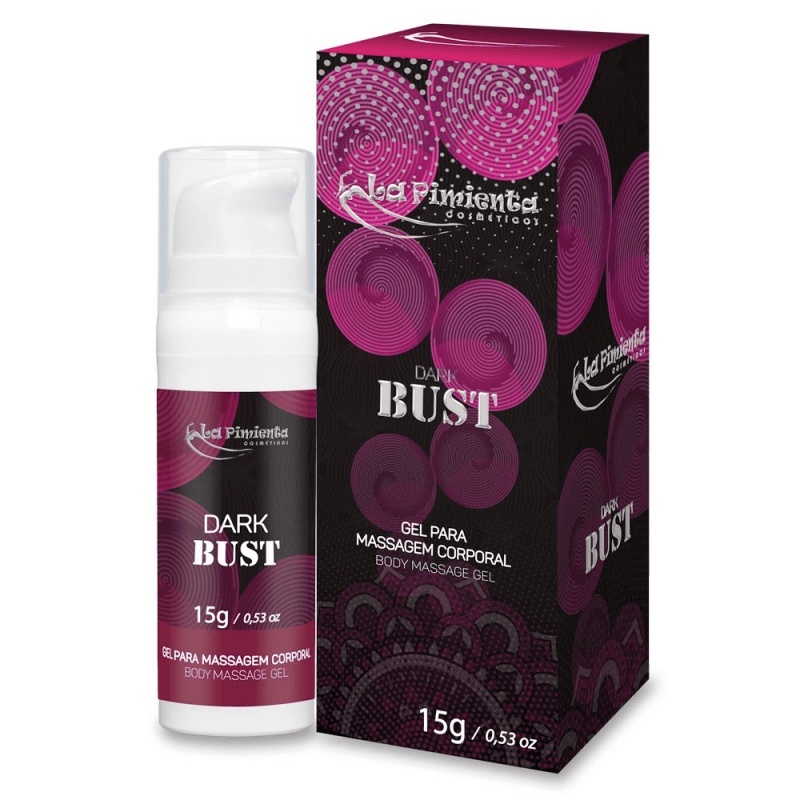 Gel Excitante e Sensibilizante Beijável para os Mamilos - La Pimenta Dark Bust | 15g | Sabor: Morango