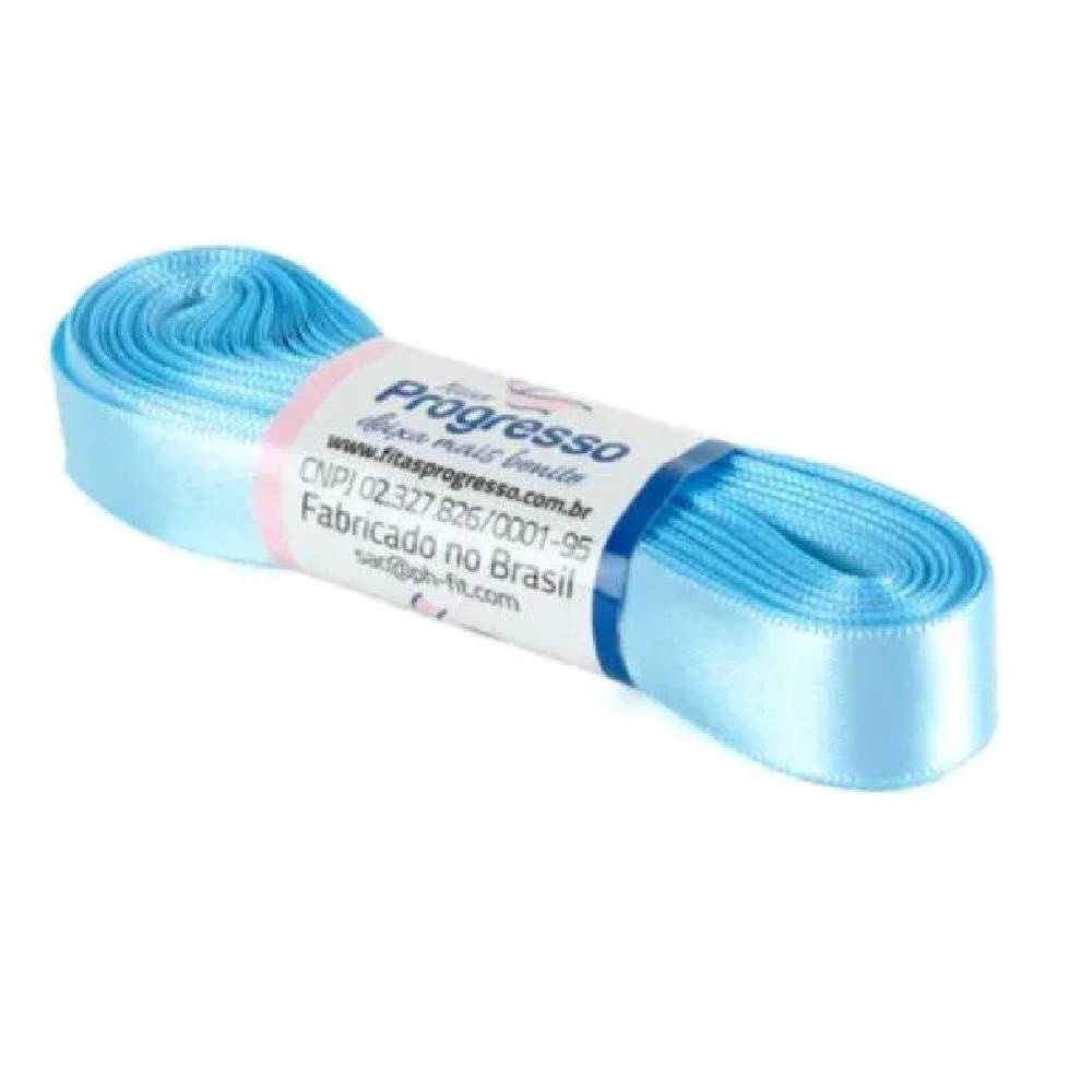 Fita de Cetim Progresso 15mm nº3 - 10m 212 Azul Bebê - 1un