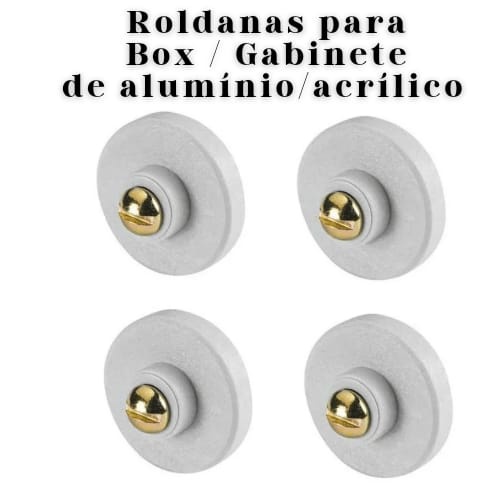 Roldana 25mm Para Box/Gabinetes de aluminio/Acrilico Kit 4unidades