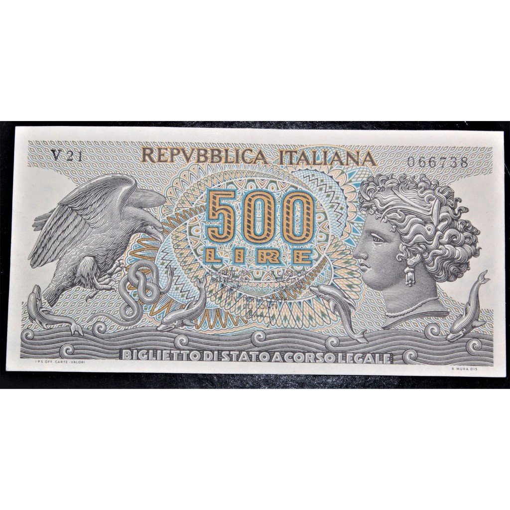 Itália 500 Liras 1970 P. 93a Sob Cédula - Aretusa
