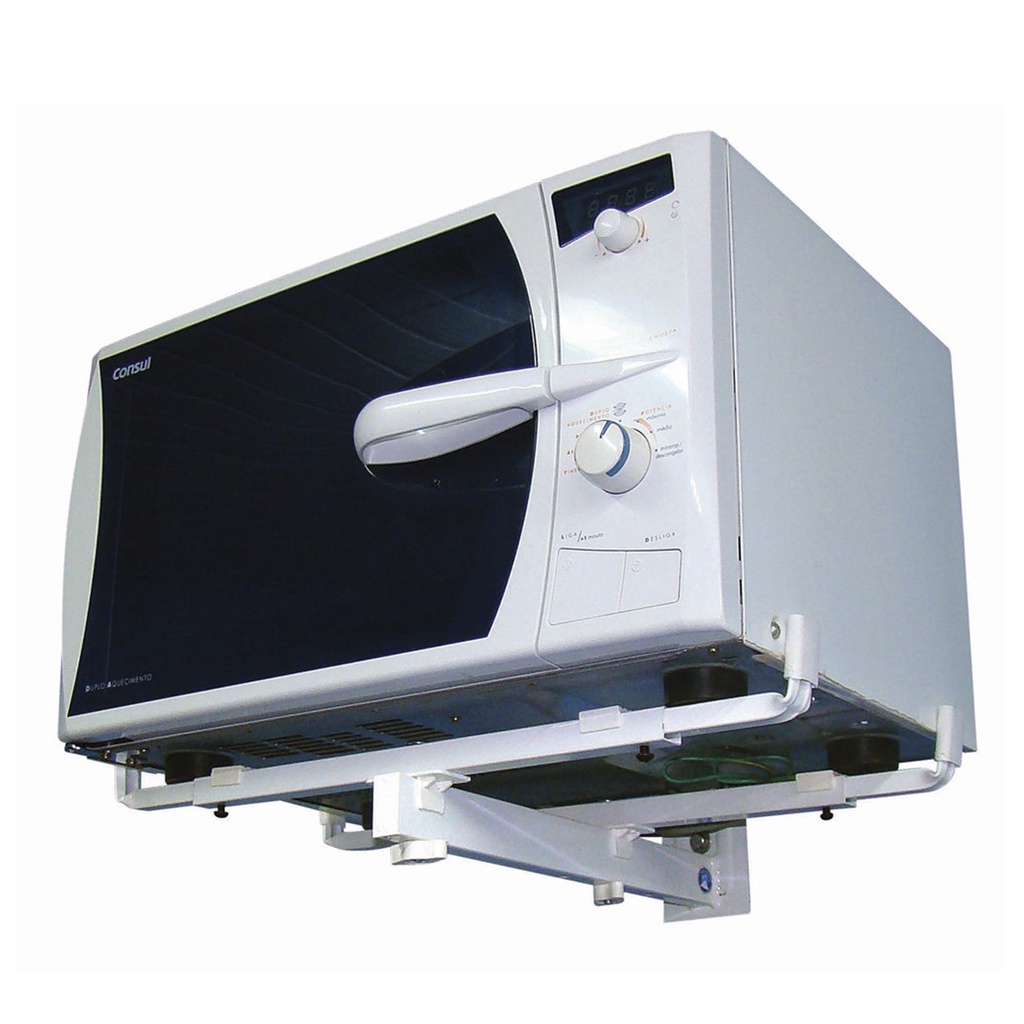Suporte para Micro-ondas Forno Elétrico Branco 50Kg de Parede Ajustável Completo em Oferta na Shopee