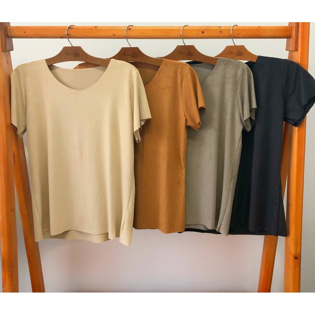 Blusinha feminina em suede 15 cores todos os tamanhos
