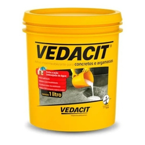 Aditivo Impermeabilizante Vedacit 1 Litro Concreto Argamassa