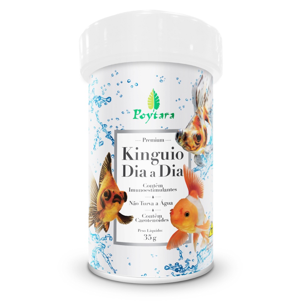 Ração Poytara Kinguios Dia A Dia 35gr - Feito Com Ingredientes Selecionados Alimento Completo Ideal Para Kinguios