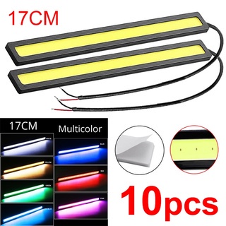 5 Pcs/10 17 Cm Carro LED Luzes Diurnais À Prova D'água DIY Driving Strip Luz Auto Car DRL COB Condução De Nevoeiro