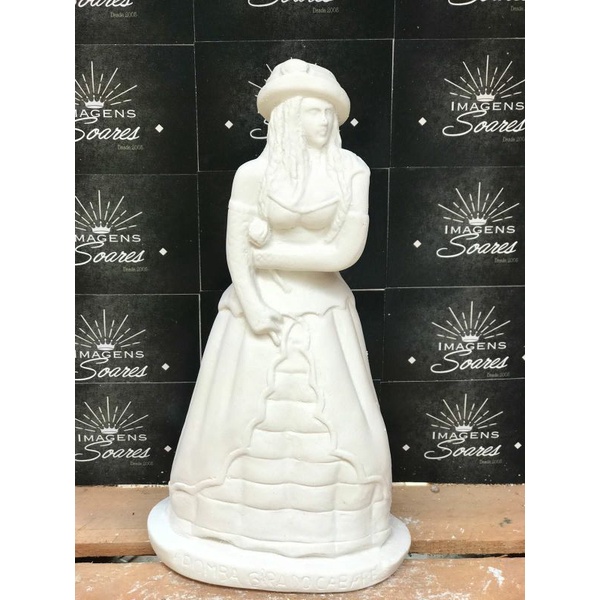 Imagem Maria Padilha do cabaré ou sete saias19 cm/Gesso cru