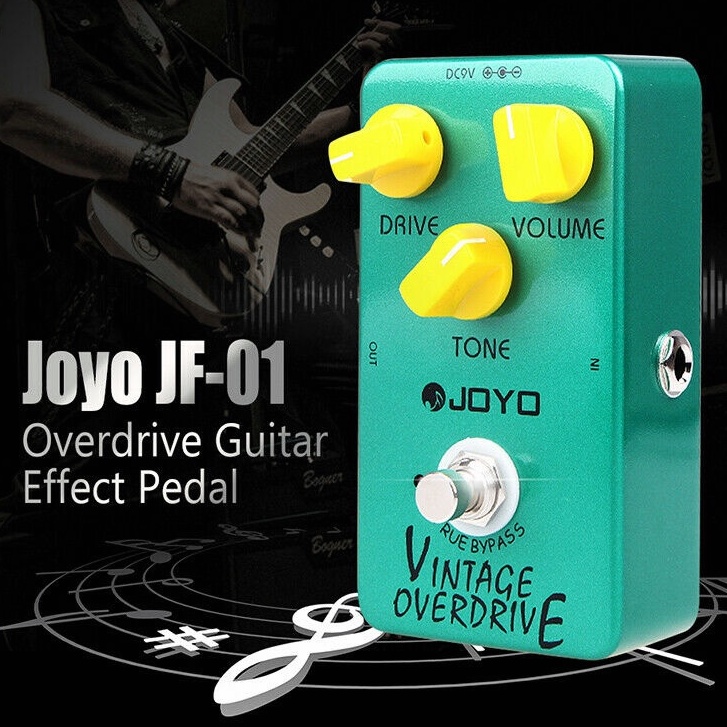 JOYO JF01 Pedal de efeito Overdrive clássico vintage tubo elétrico