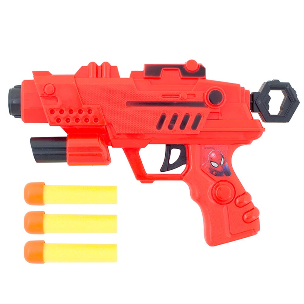 Pistola Lança Dardo De Brinquedo Homem Aranha Spiderman 4pcs