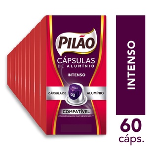Kit 60 Cápsulas de Café Pilão Intenso 8