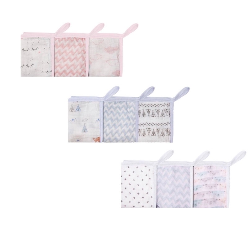 Pano de Boca Soft Premium Menina Menino C/ Prendedor de Chupeta  C/ 3 Unidades - Papi Baby