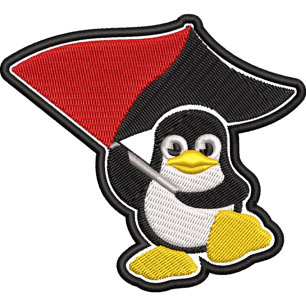 Patch Tux linux anarquista