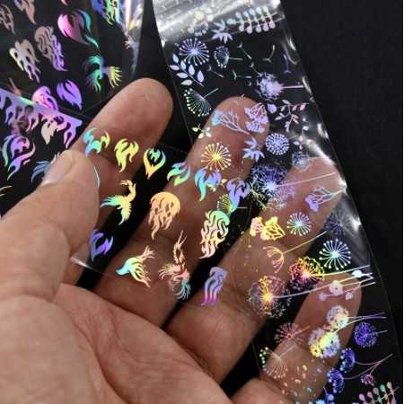 Foil Holográgico / Folha de Unha Holográfica / Folha Transfer de unhas 100 cm Manicure / Design de Unhas / Decoração de Unha