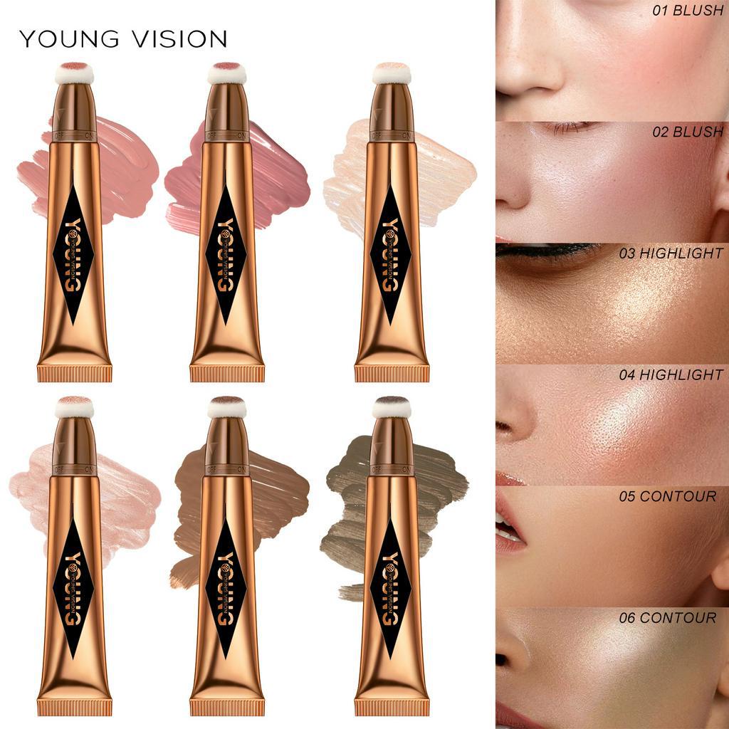 YOUNG VISION Cushion Contour Blush Highlight Stick 12ml-Líquido Multicolorido Para Maquiagem Várias Cores Disponíveis Es